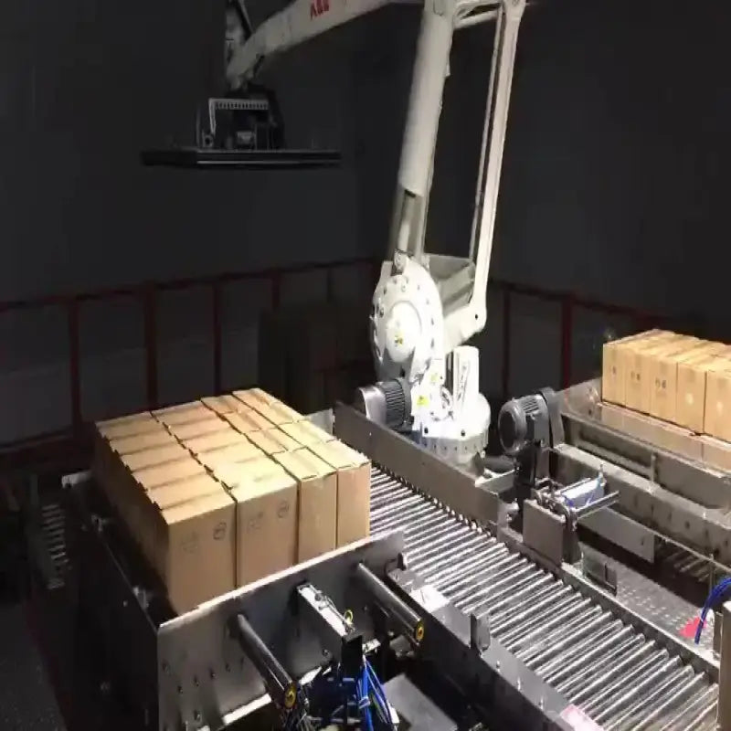 ABB IRB 660 Programmable Robotic Arm with Robotic Gripper for Palletizing Material Handling Equipment