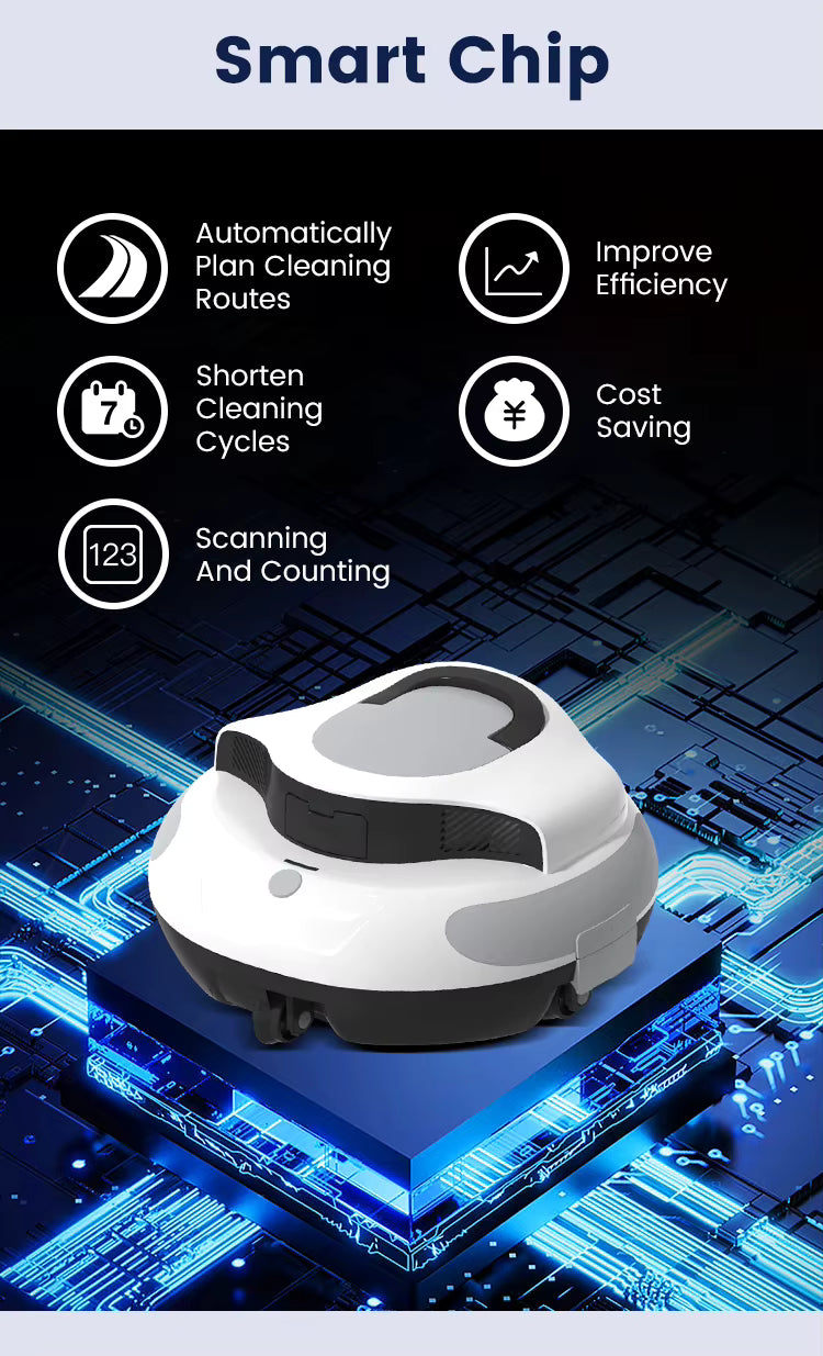 Cordless robotic pool cleaner robot