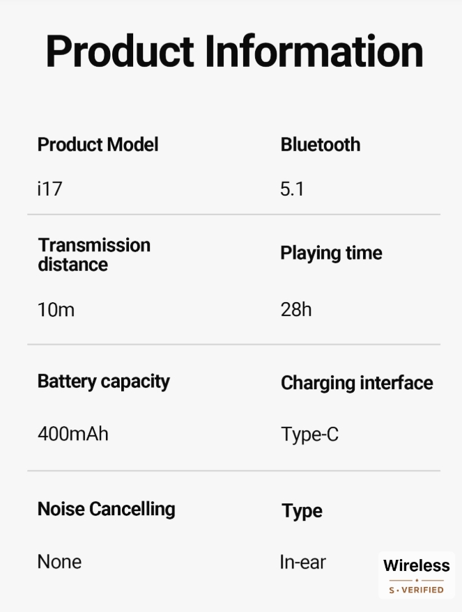 Tagry I17 Wireless Headphones